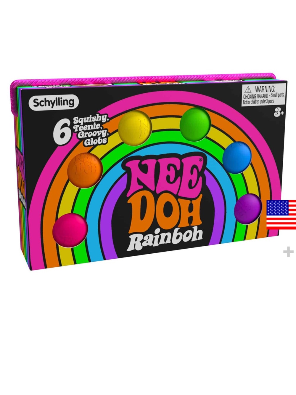 Nee Doh Rainbow 6-Pack Sensory Globs by - Multicolor